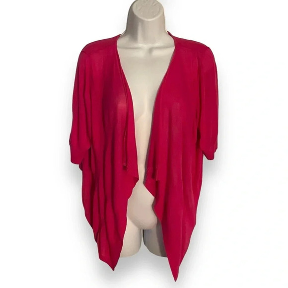 Lane Bryant Vibrant Pink Open-Front Cardigan, Plus Size 18/20 - Picture 8 of 8